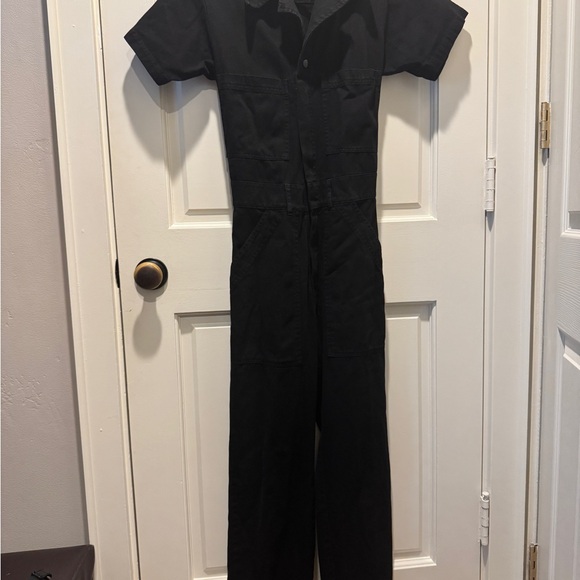 Big Bud Press Pants - Big Bud Press Short Sleeve Black Jumpsuit XS